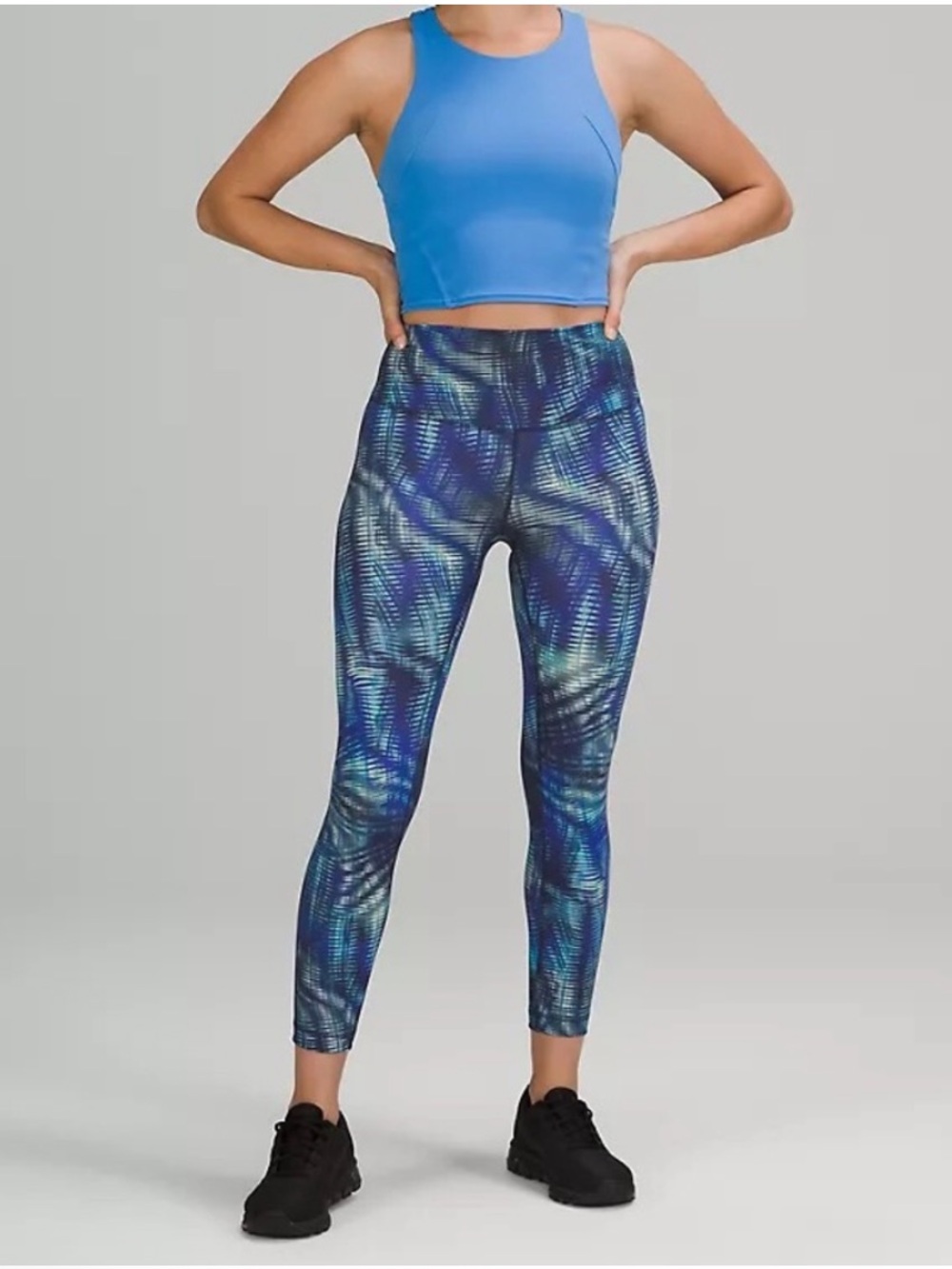 Lululemon Wunder Train High Rise Tight Leggings Teel Blue Size 8